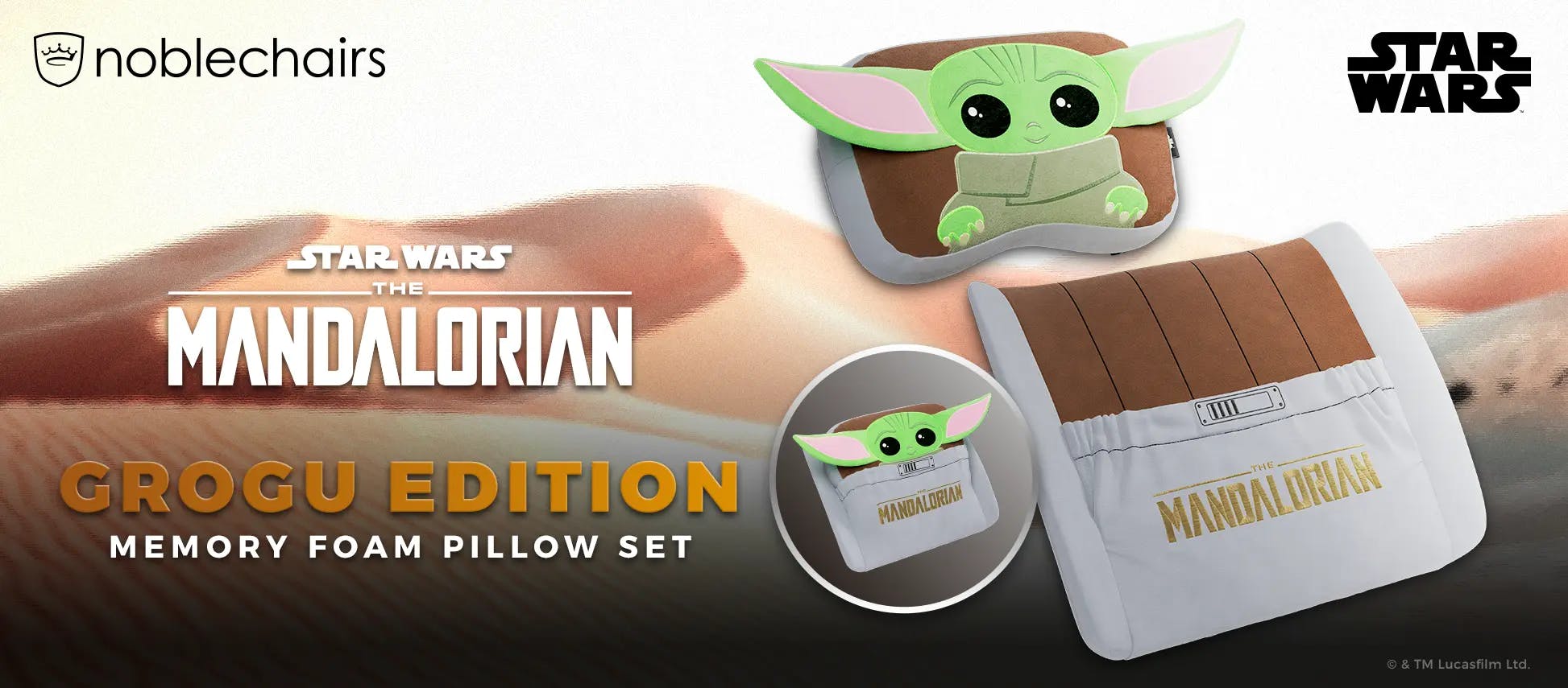 noblecharis Grogu Edition Pillow Set