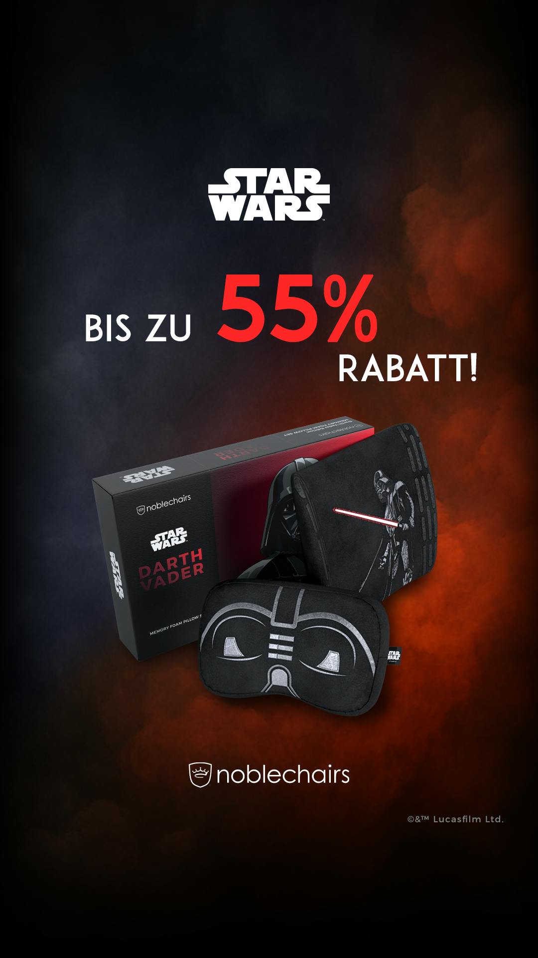 noblechairs Star Wars Darth Vader Pillow Set