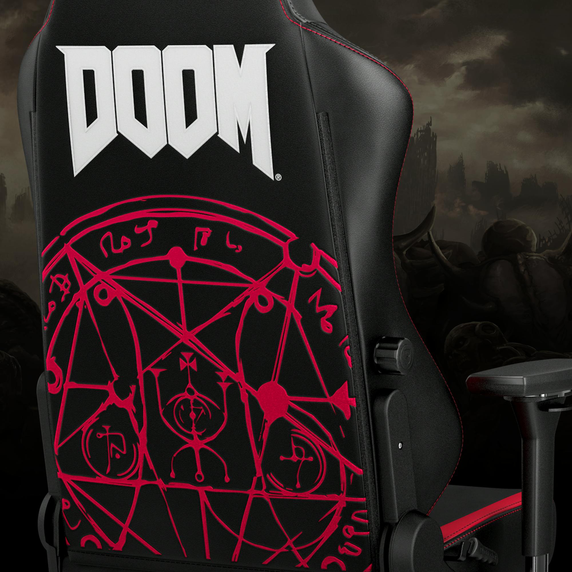 Gaming Chair DOOM  Vegan PU Leather Rear Right View