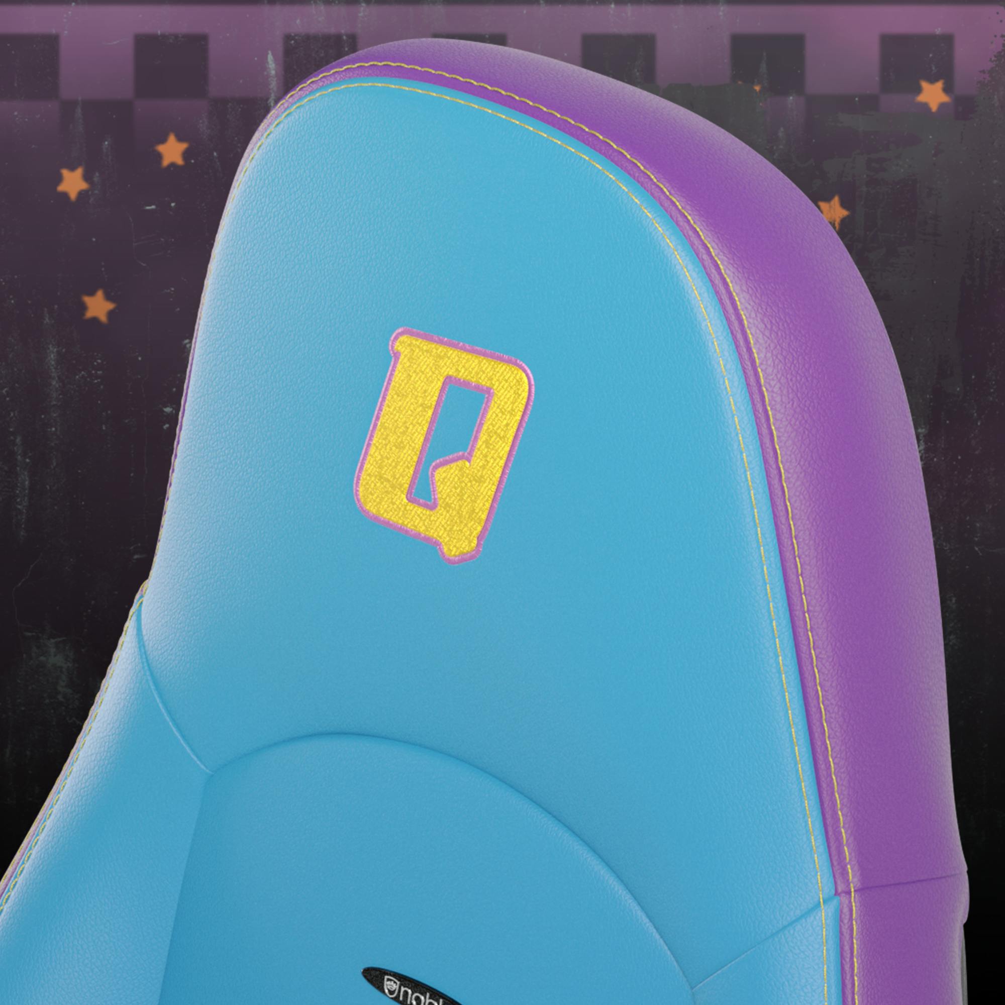Gaming Chair Quantum Cola Vegan PU Leather Highlighted Details View