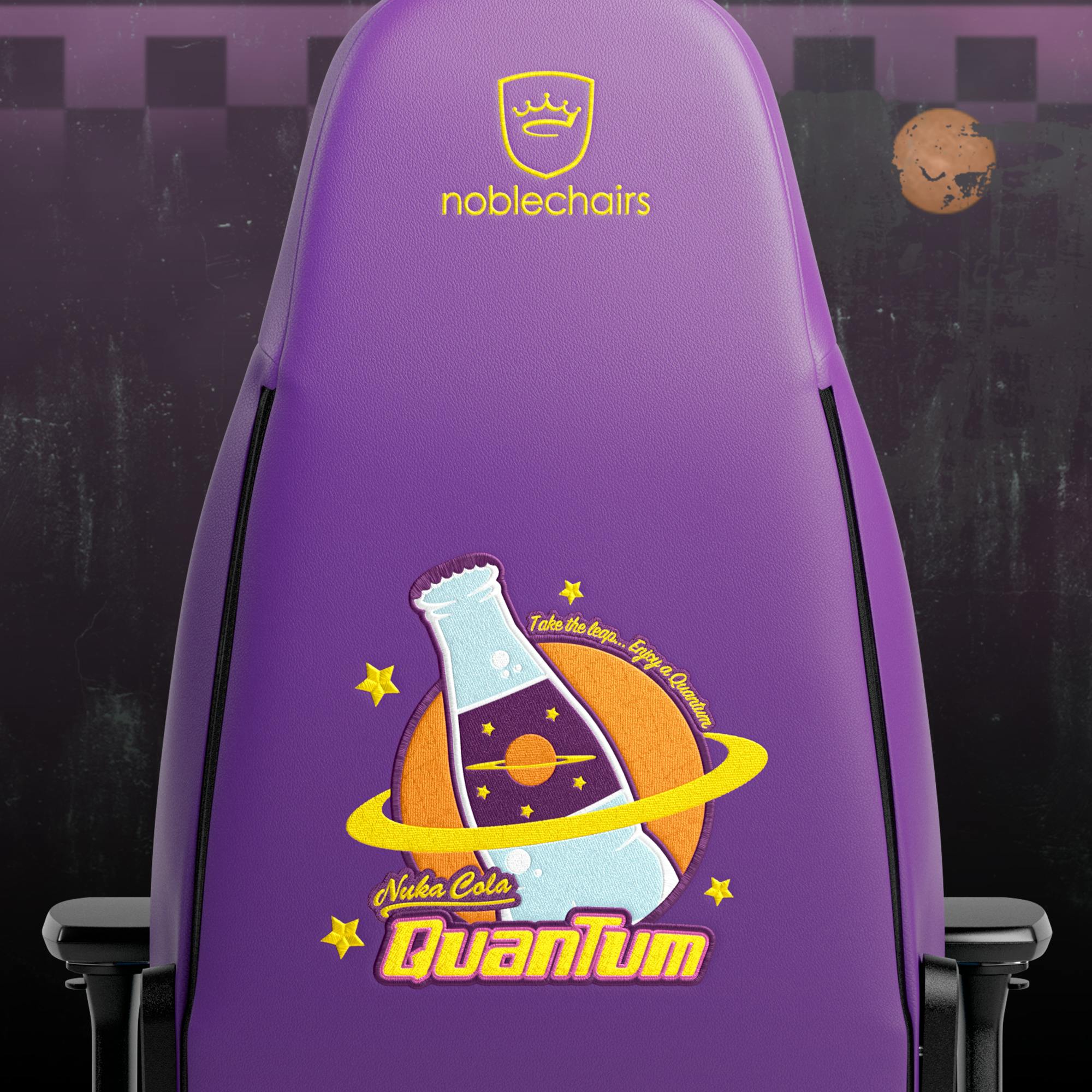 Gaming Chair Quantum Cola Vegan PU Leather Rear View