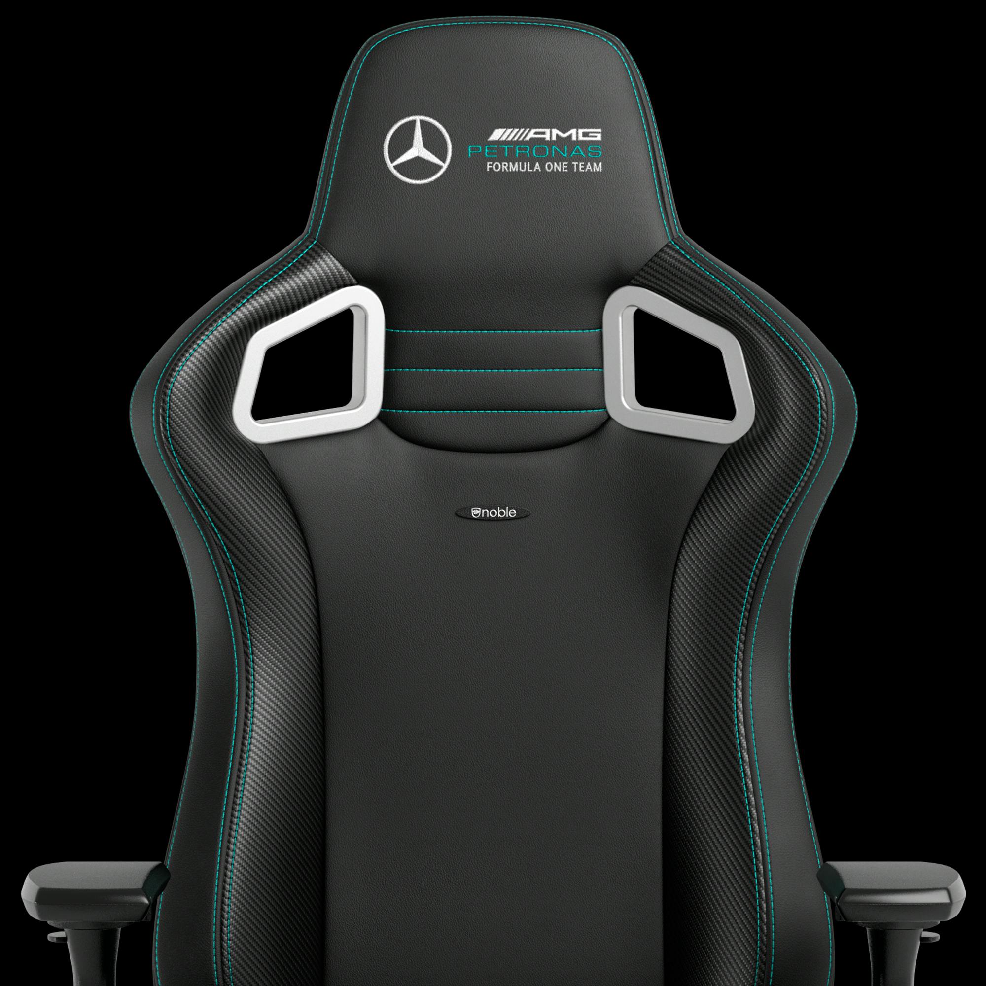 Gaming Chair AMG Mercedes F1 Petronas Vegan PU Leather Front View