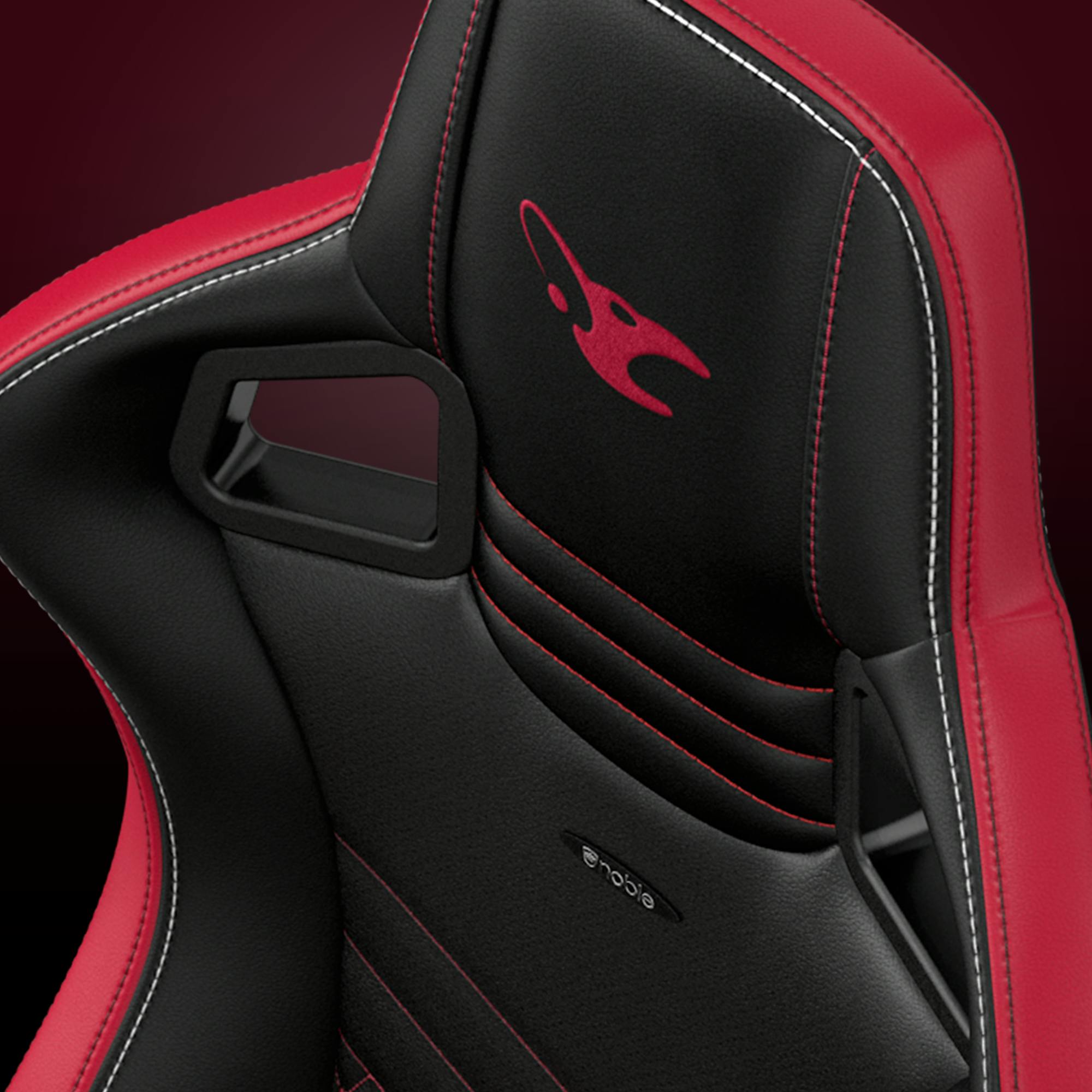 Gaming Chair Mousesports Vegan PU Leather Highlighted Details View