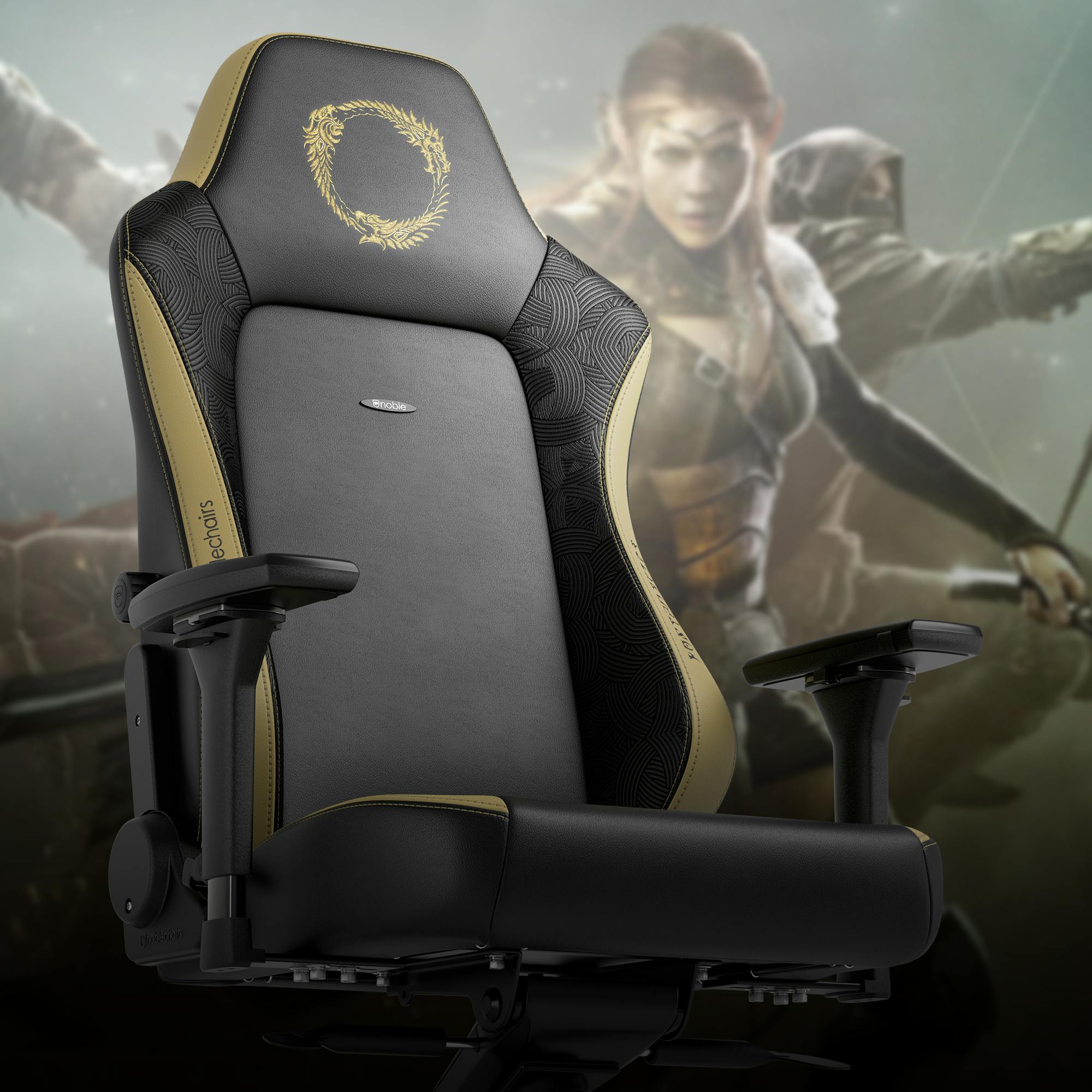 gaming chair Elder Scrolls Online vegan PU Leather Front-Right View