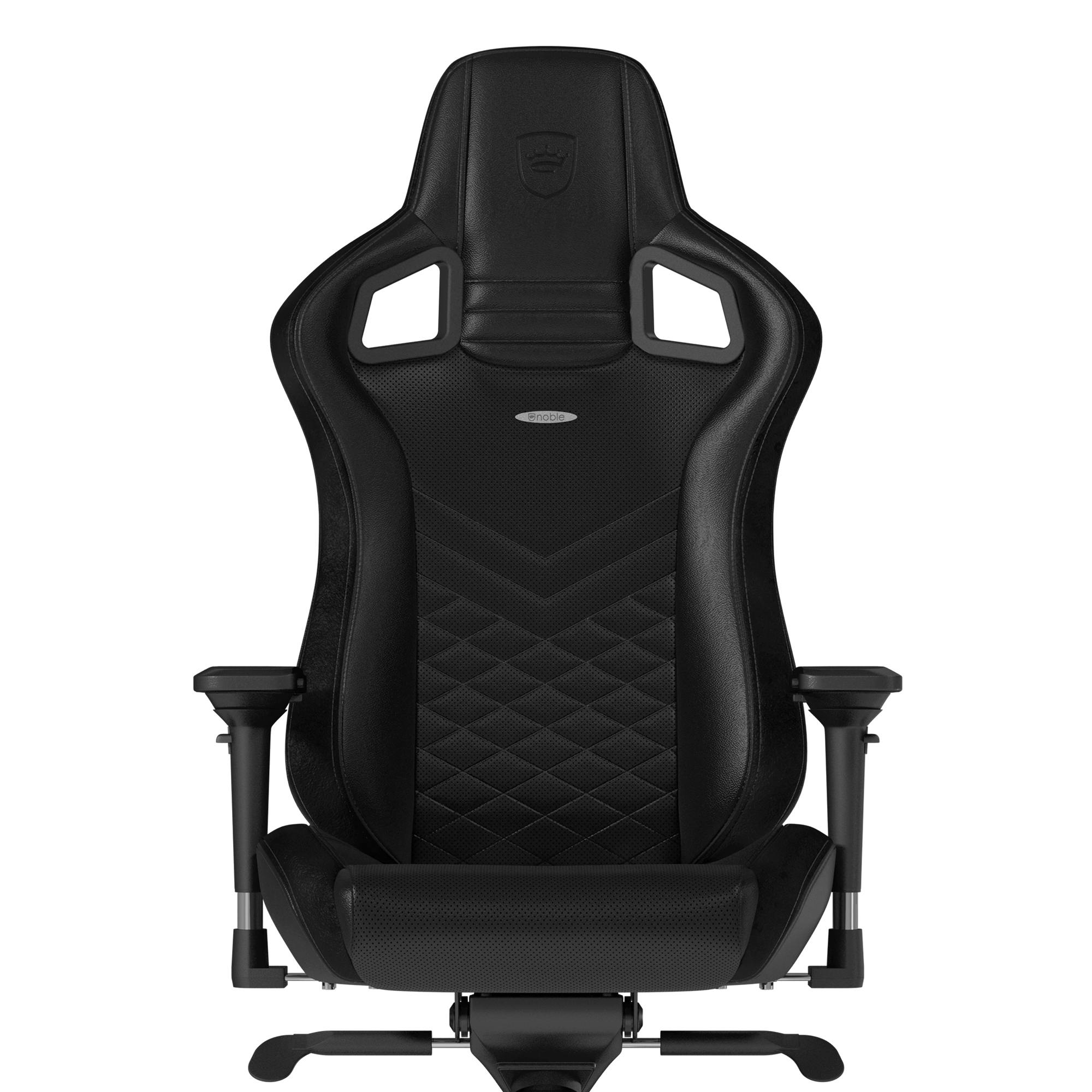 Black noblechairs Epic Gaming Chair 135° Reclinable Desk Chair Office Chair Lumbar Support Cushion 265 lbs Racing Seat Design PU Faux Leather