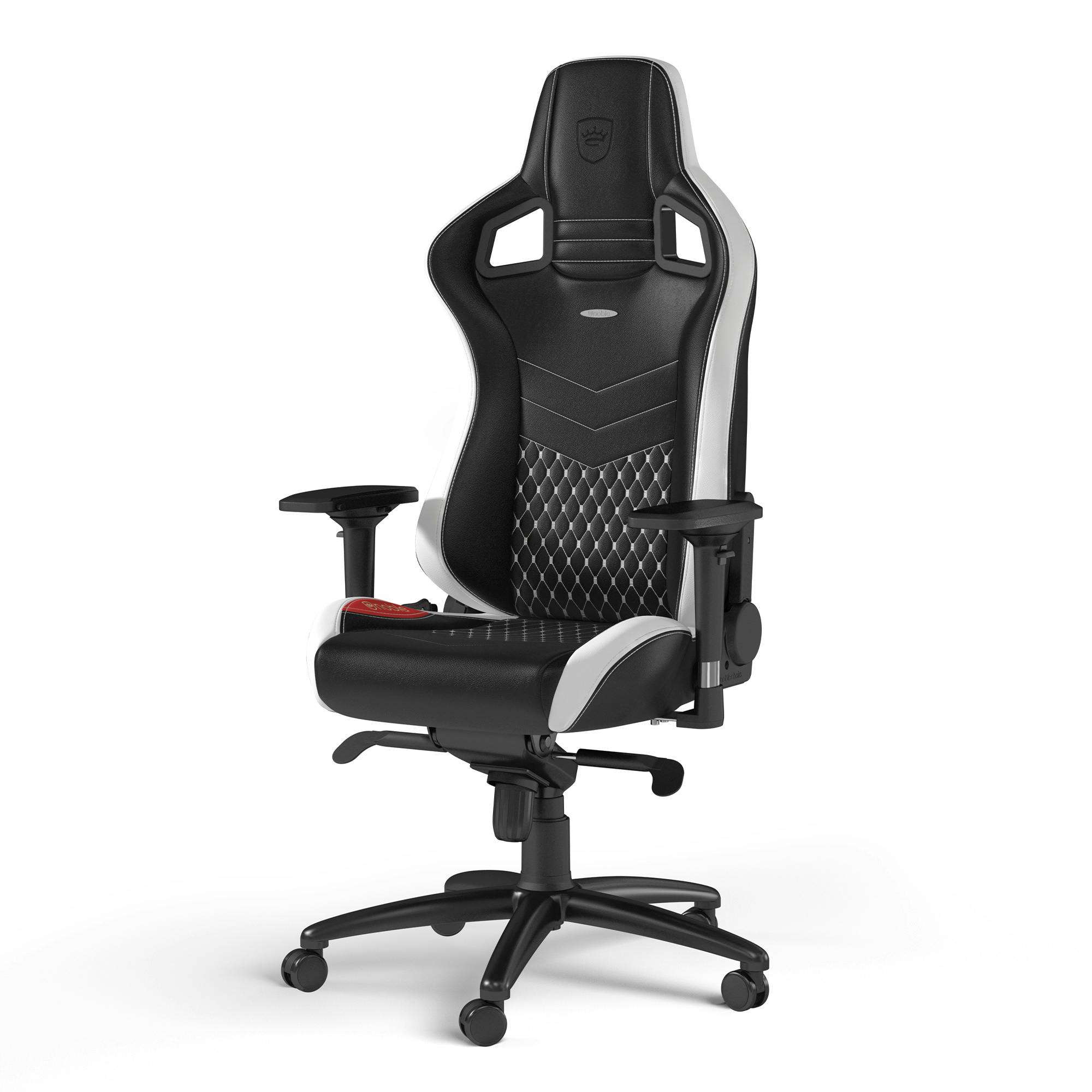 Noblechairs - EPIC Real Leather Black/White/Red