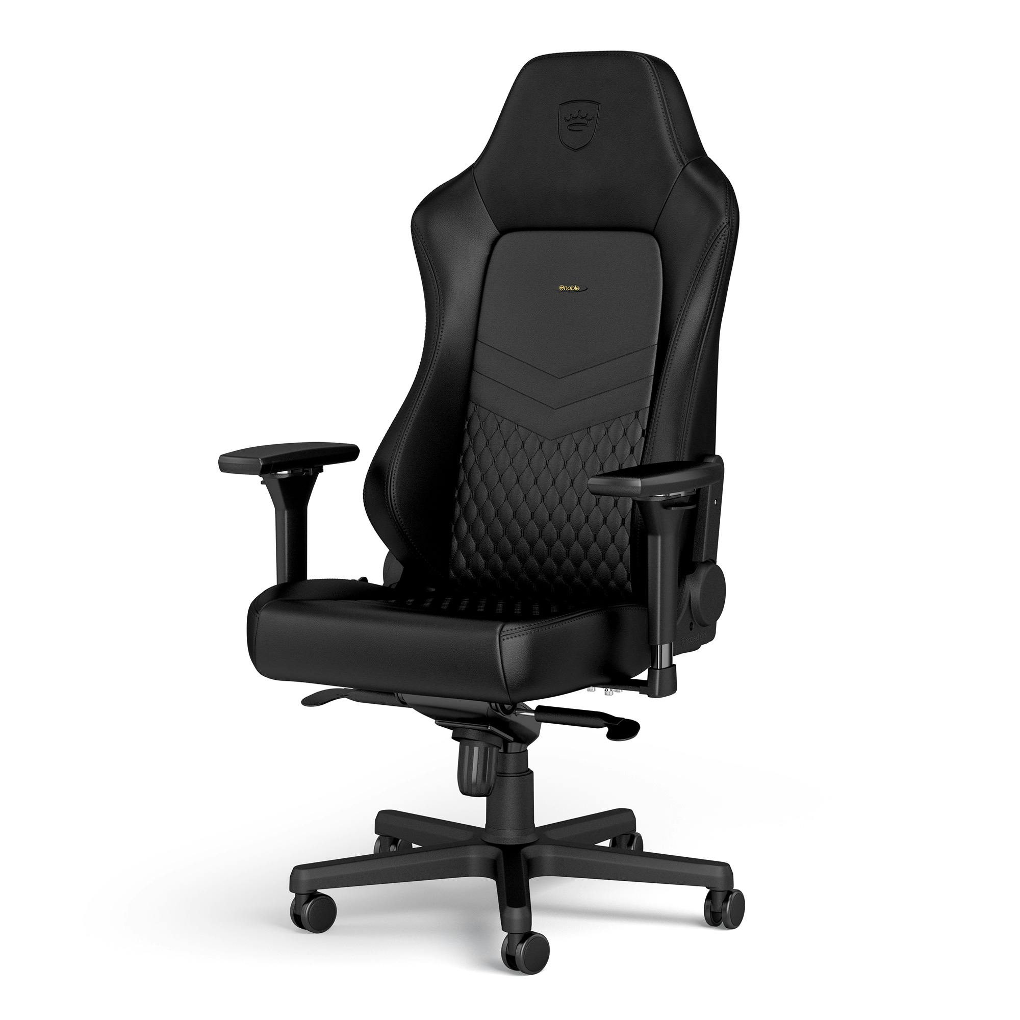 Hero Real Leather Black Noblechairs, Leather Gaming Chairs