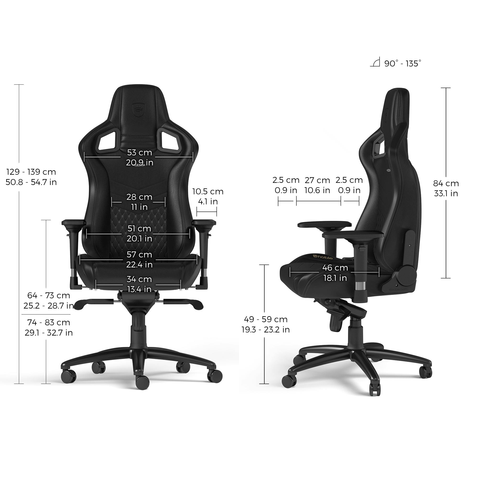 noblechairs - EPIC Echtleder Schwarz