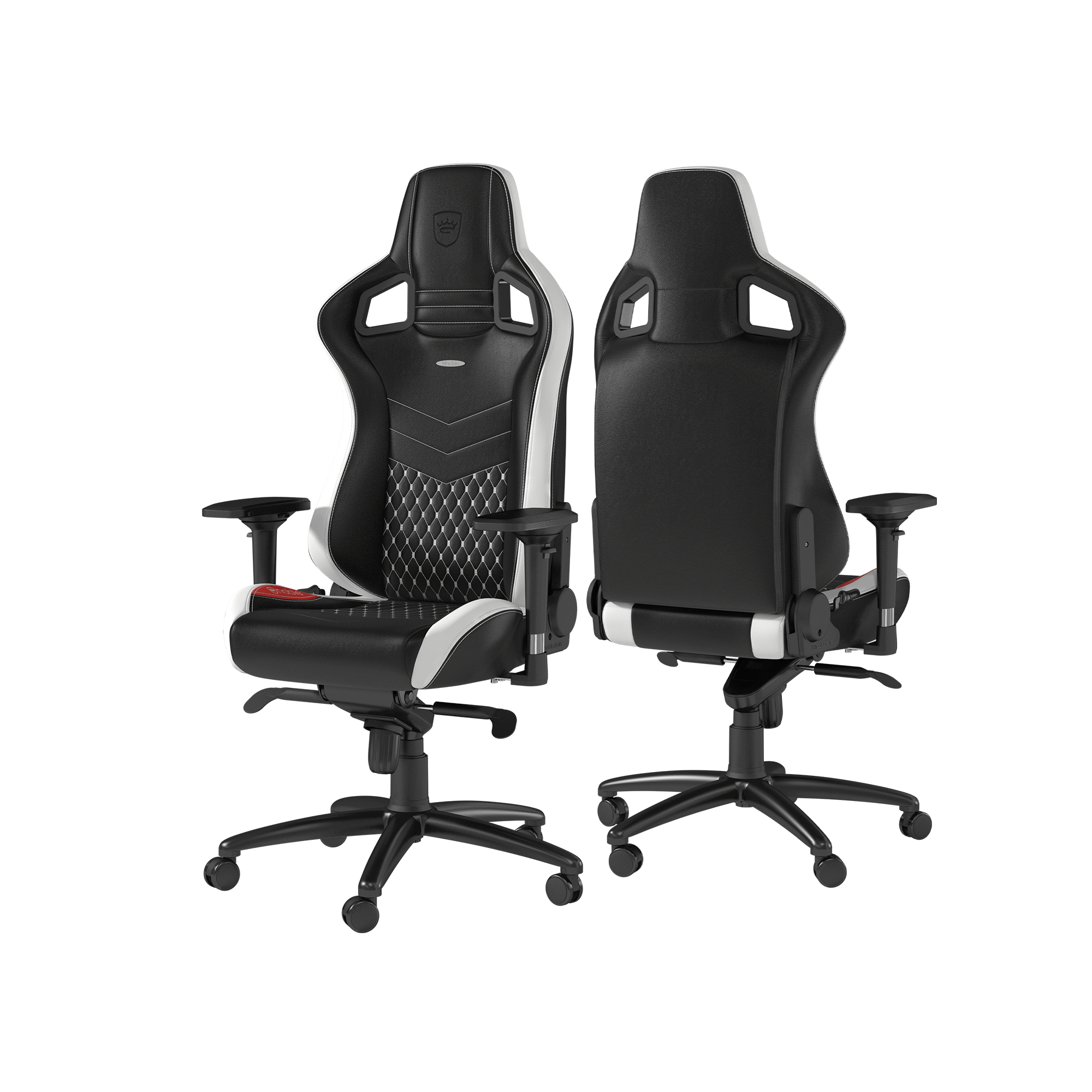 noblechairs - EPIC Real Leather Black/White/Red