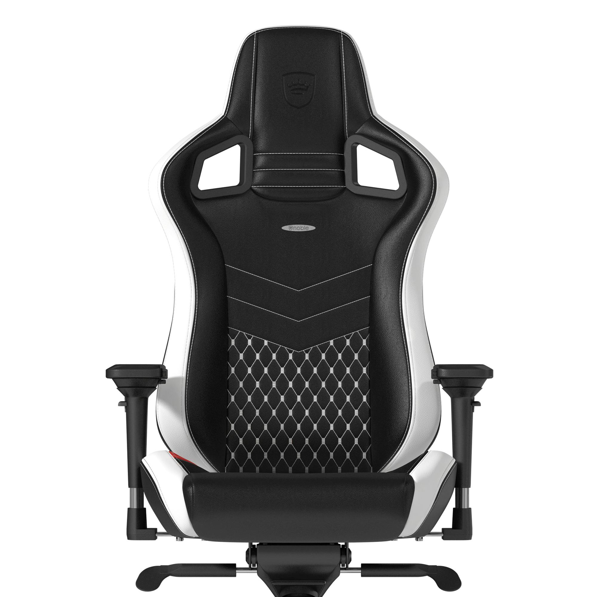 noblechairs - EPIC Real Leather Black/White/Red