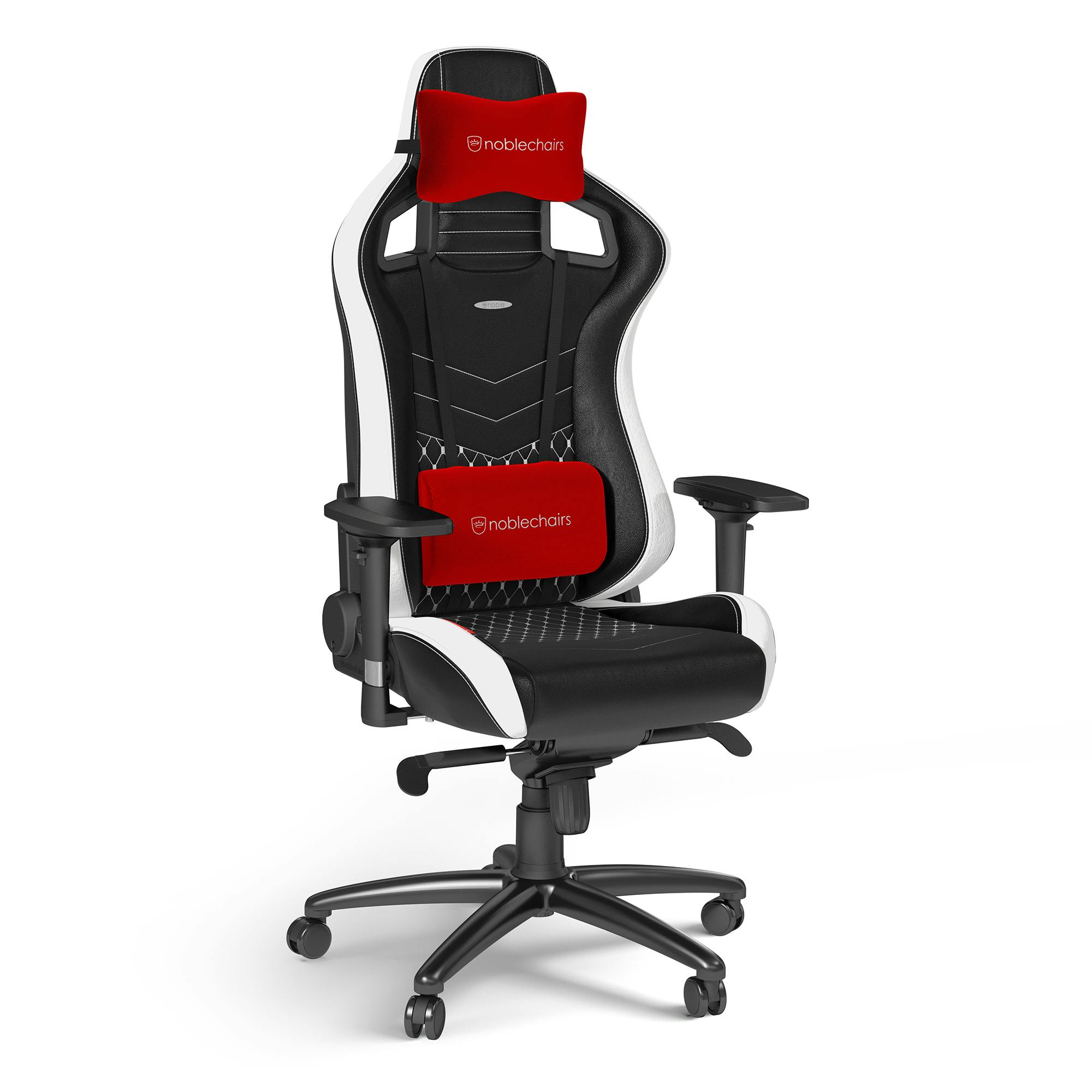 noblechairs - EPIC Real Leather Black/White/Red