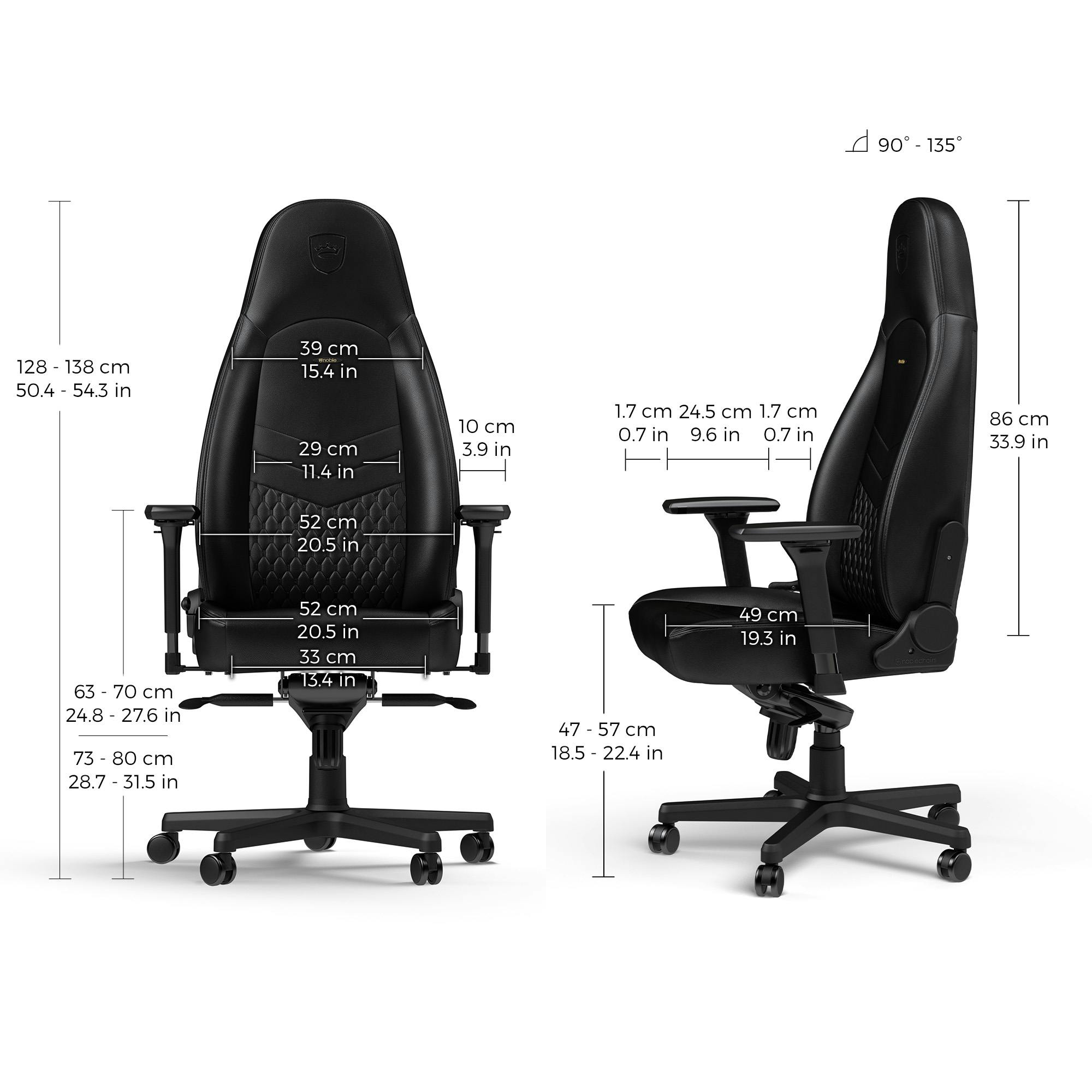 noblechairs - ICON Real Leather Preto
