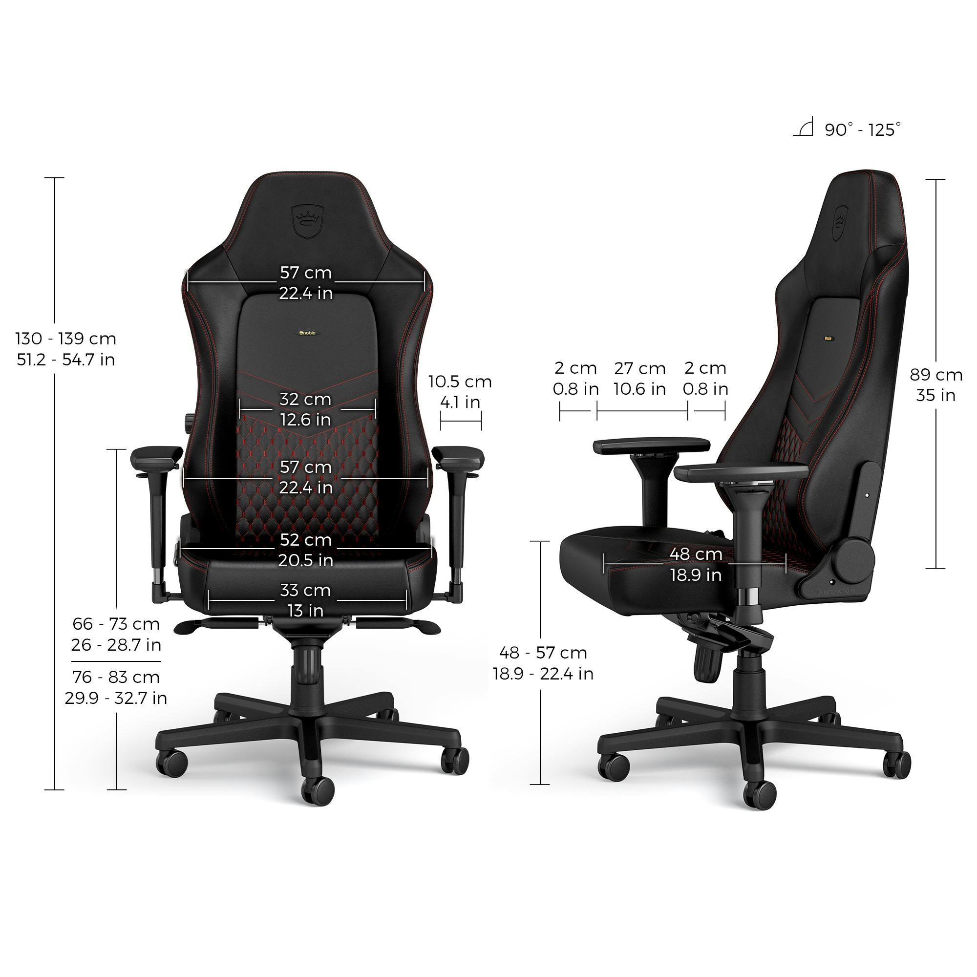 noblechairs - HERO Real Leather Black/Red