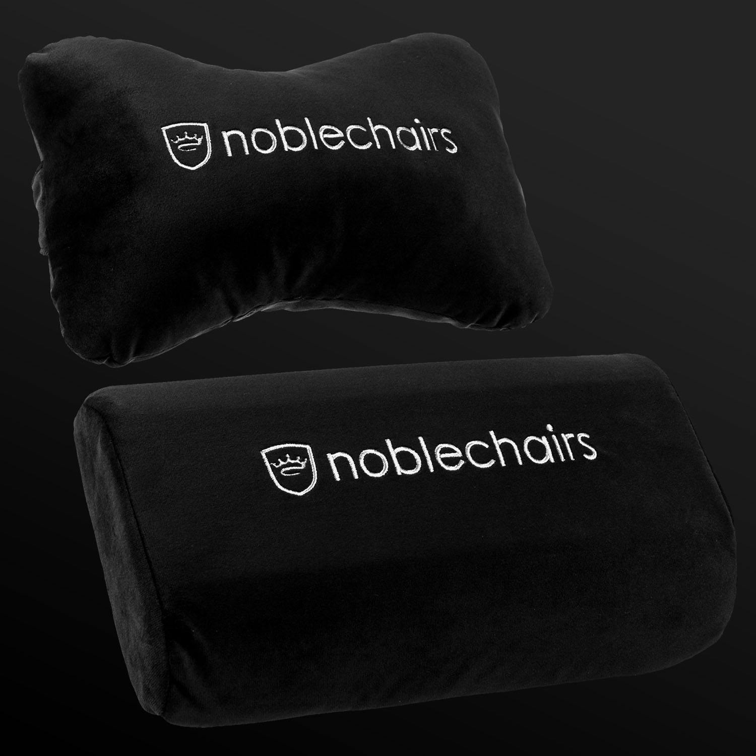 noblechairs - Juego de almohadas Negro/Blanco