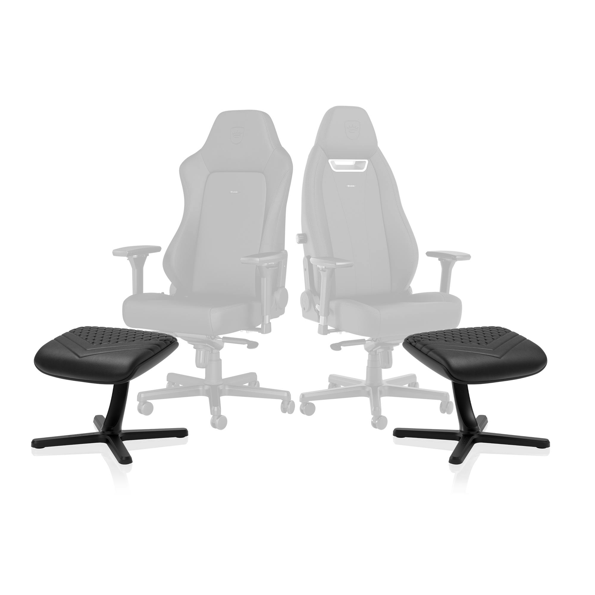  - Footrest 2 - Real Leather Black