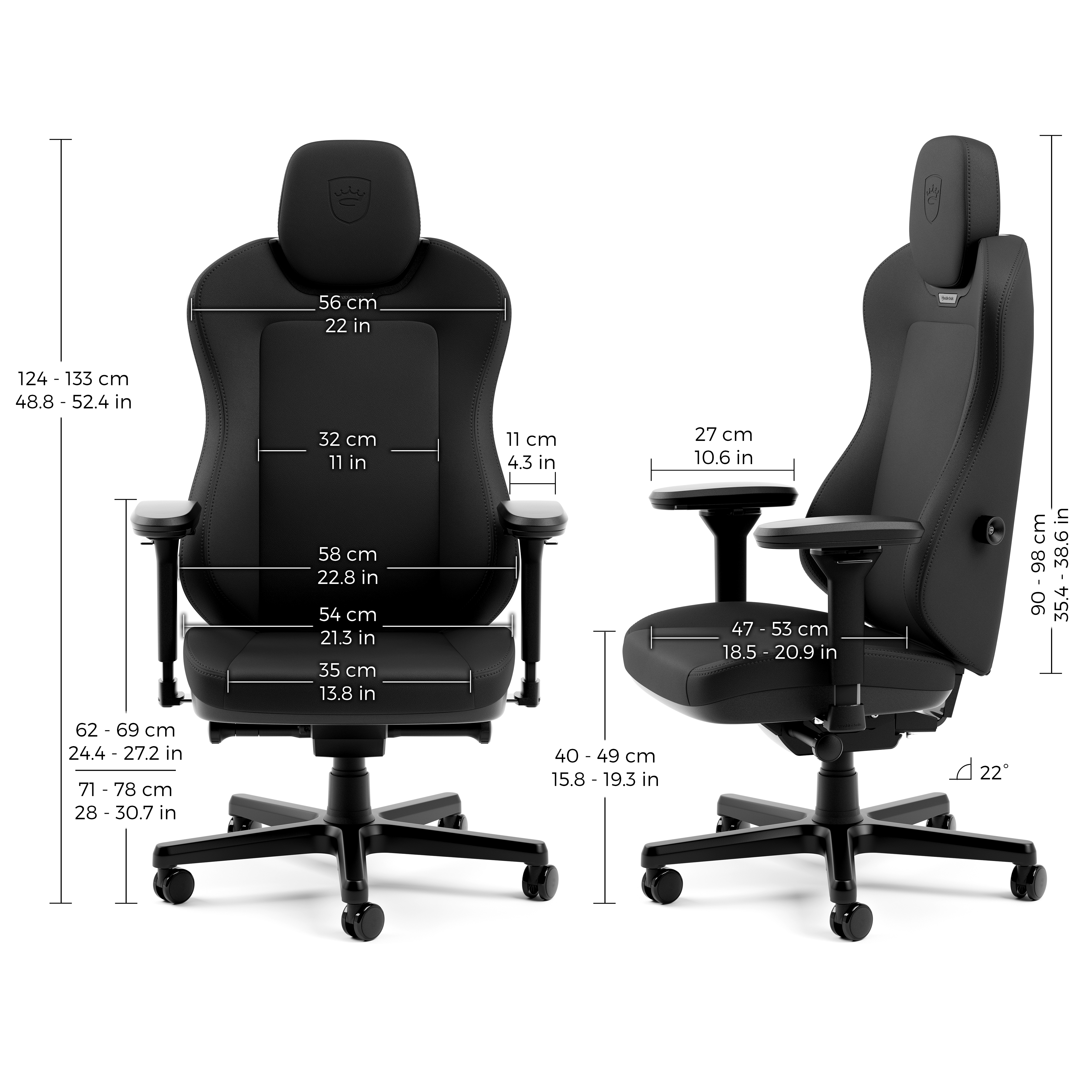 noblechairs - AURA AtmoShell Schwarz