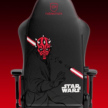 noblechairs HERO - Rückansicht des Darth Maul Edition Gaming-Stuhls