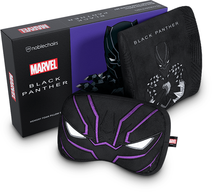 noblechairs Memory Foam Pillow Set Black Panther Edition