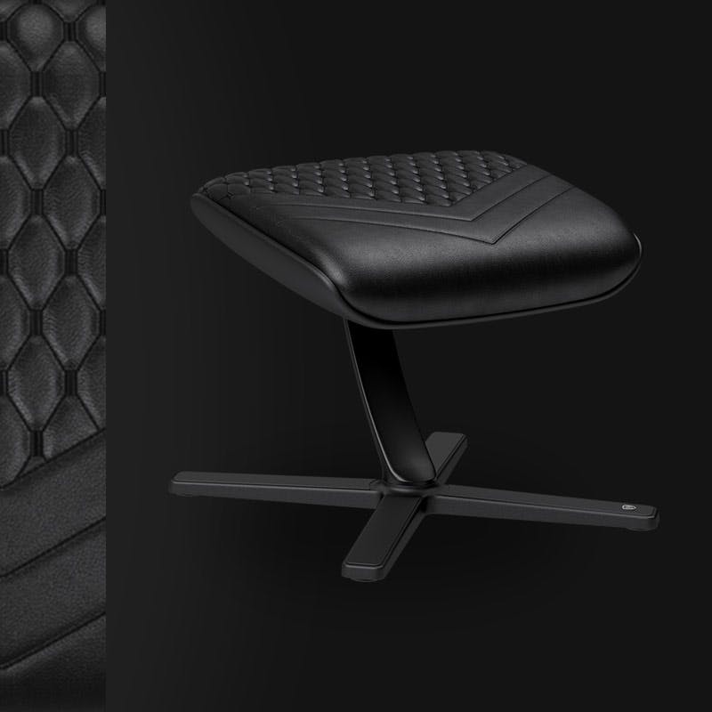 Real Leather Footrest - Black Real Leather Footrest - Black