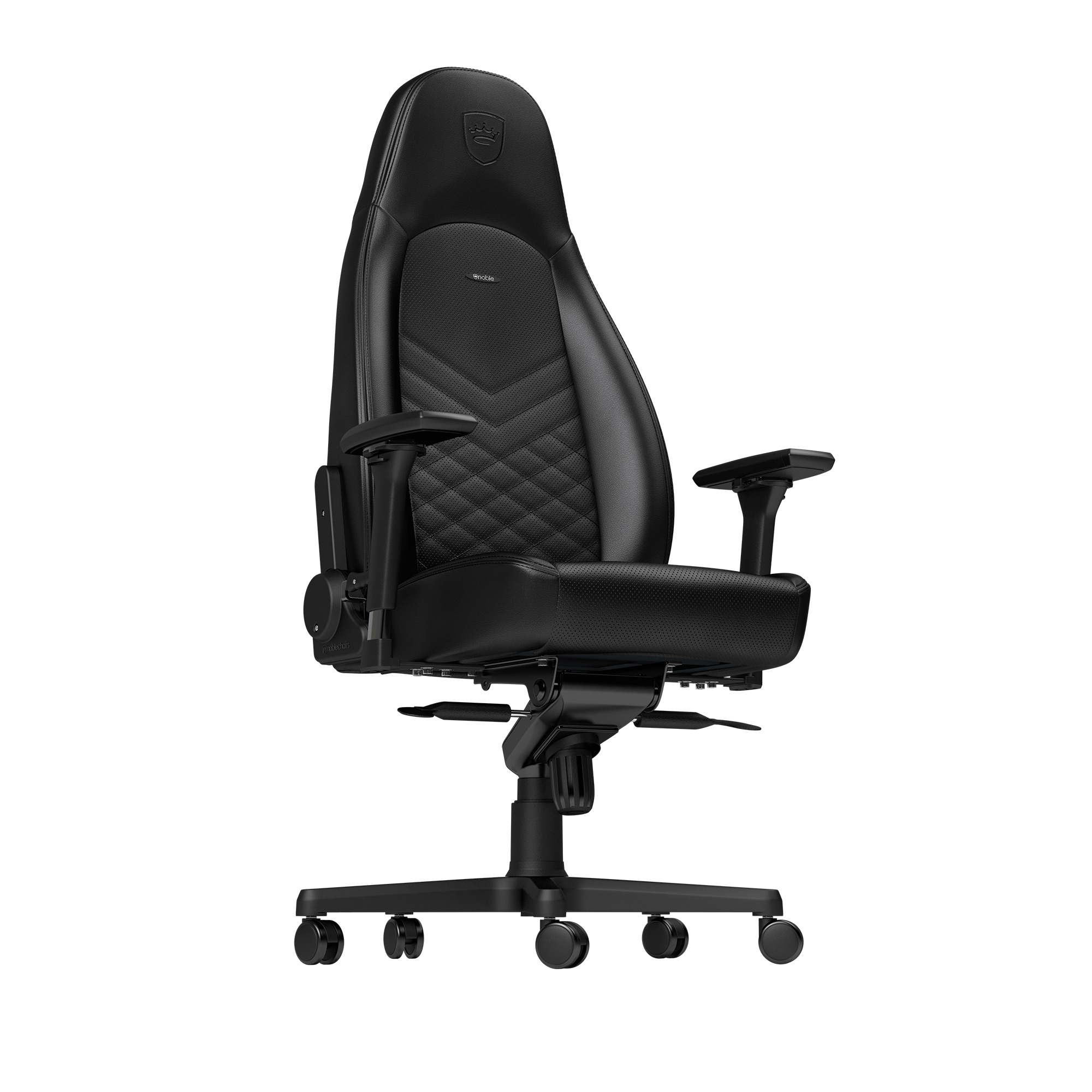 icon black gaming chair manufactured by noblechairs