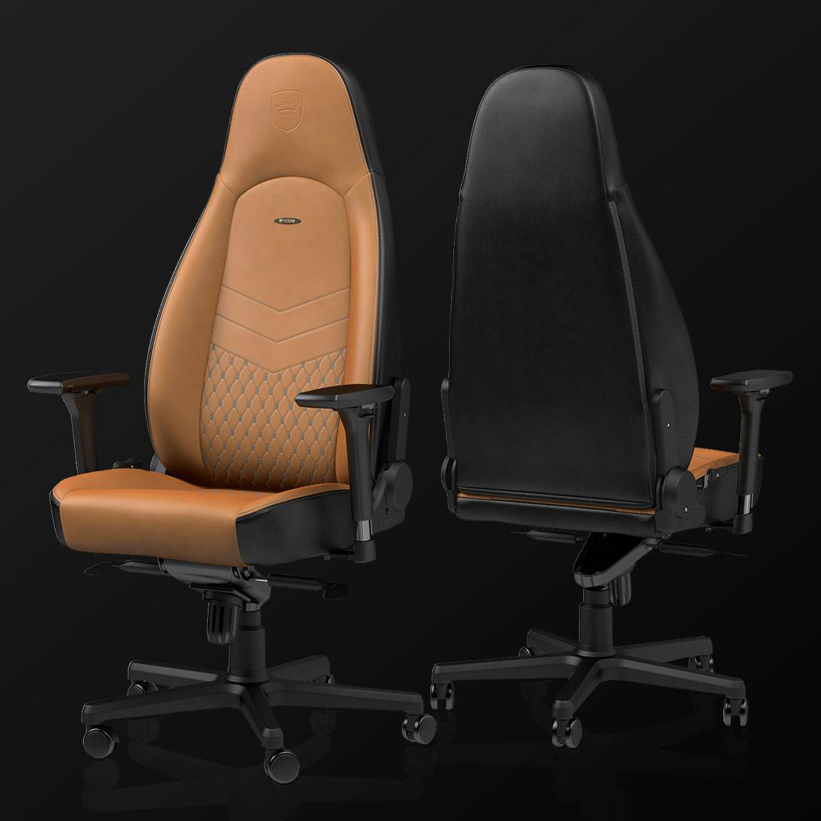 ICON Real Leather Cognac / Black